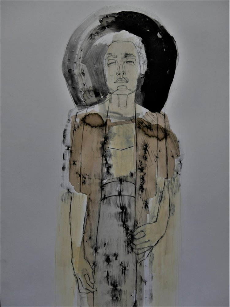 Spokojny, abstrakcyjny portret autorstwa Doris Schmitz