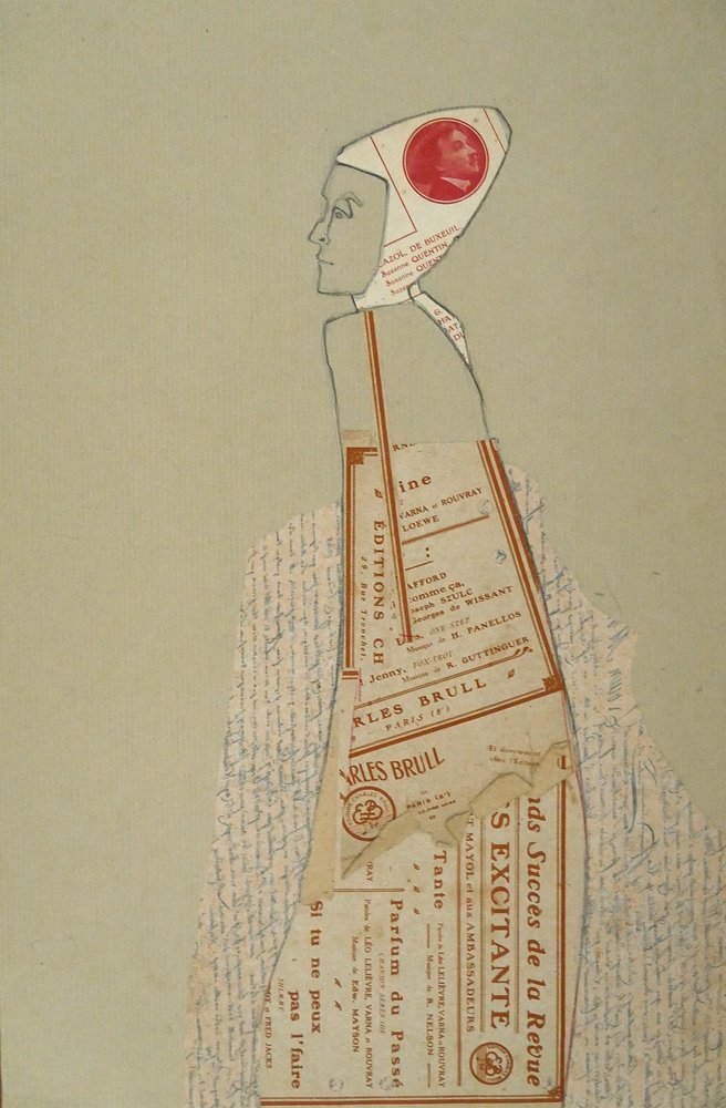Stylizowany portret na papierze autorstwa Doris Schmitz