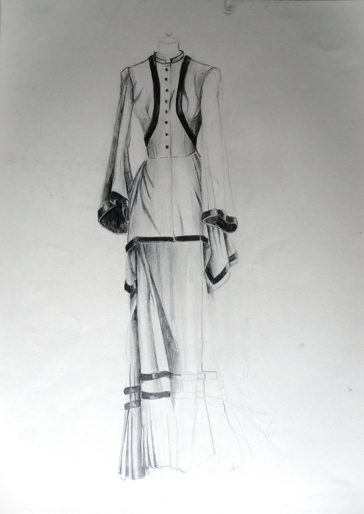 Szkic mody w stylu vintage autorstwa Doris Schmitz