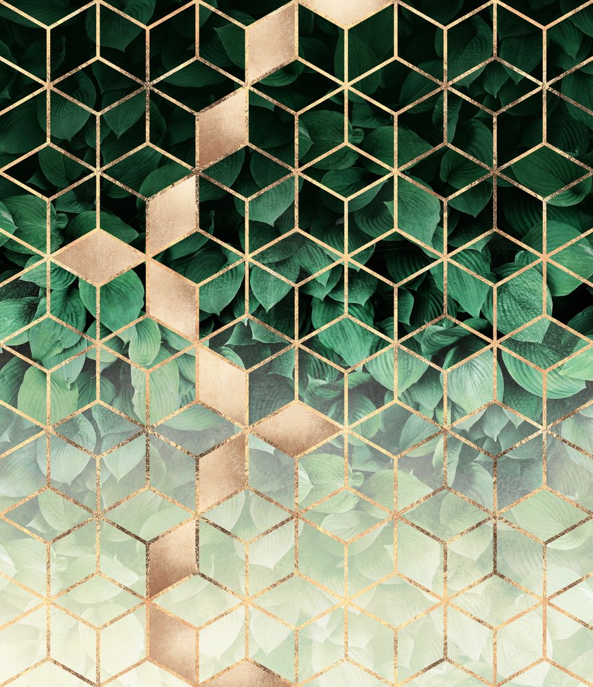 Zielone złoto – geometryczne liście autorstwa Elisabeth Fredriksson