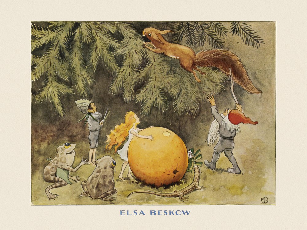 Słoneczne jajko  Wiewiórka autorstwa Elsa Beskow