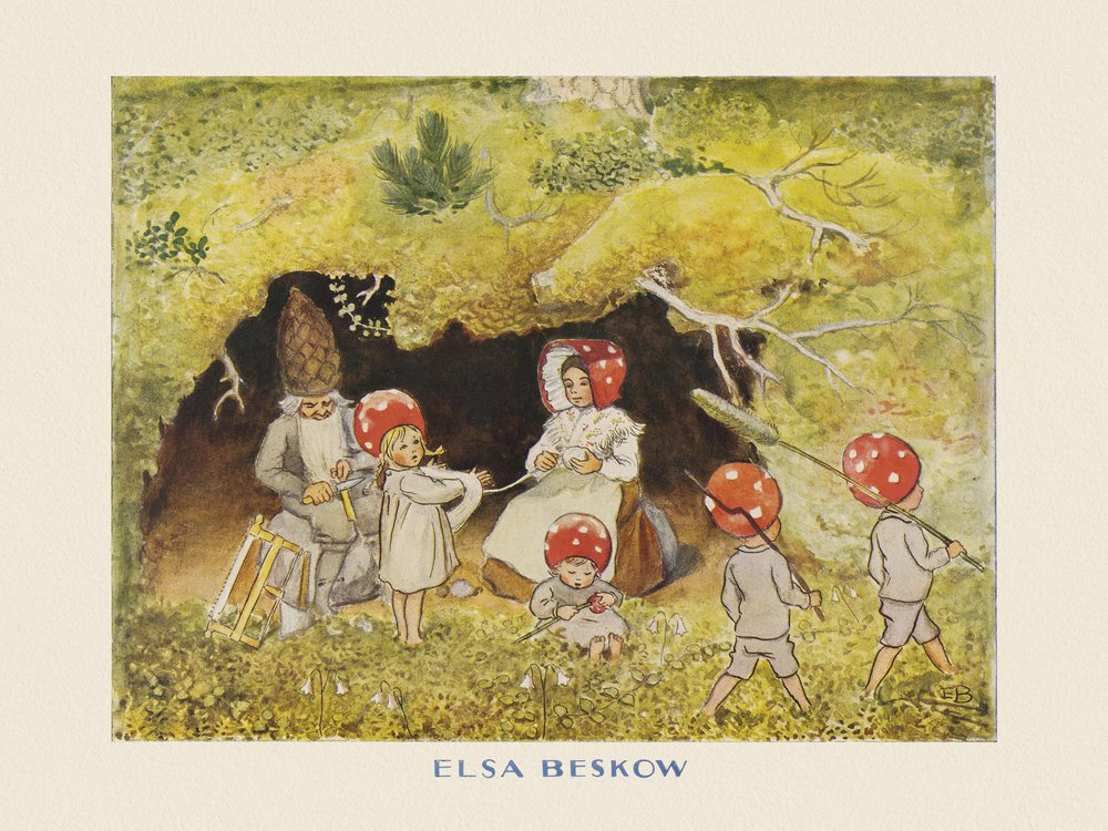 Dzieci Tomotebo Rodzina autorstwa Elsa Beskow
