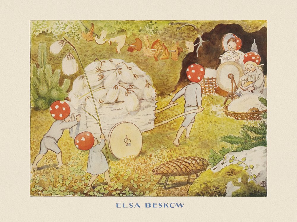 Dzieci z Tomtebo – Mushroom Kids Cotton autorstwa Elsa Beskow