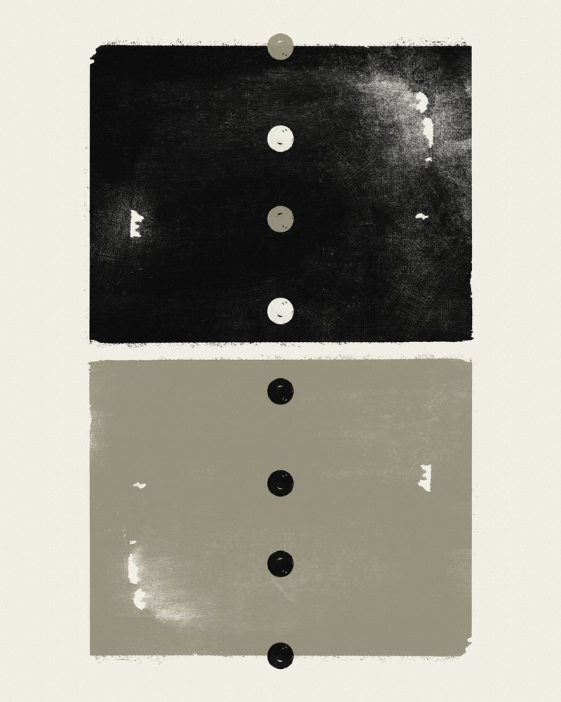 Zestaw monochromatycznych kółek autorstwa Ema Paraschiv