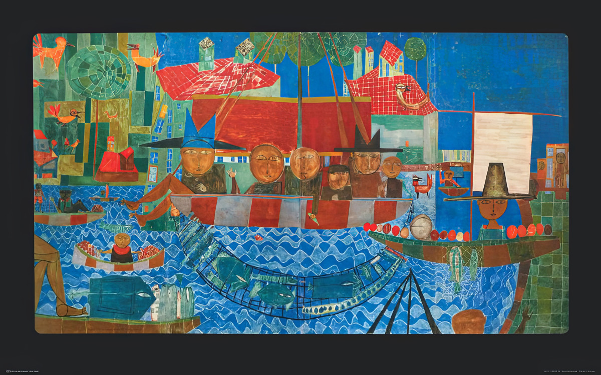 Cudowny połów ryb autorstwa Friedensreich Hundertwasser