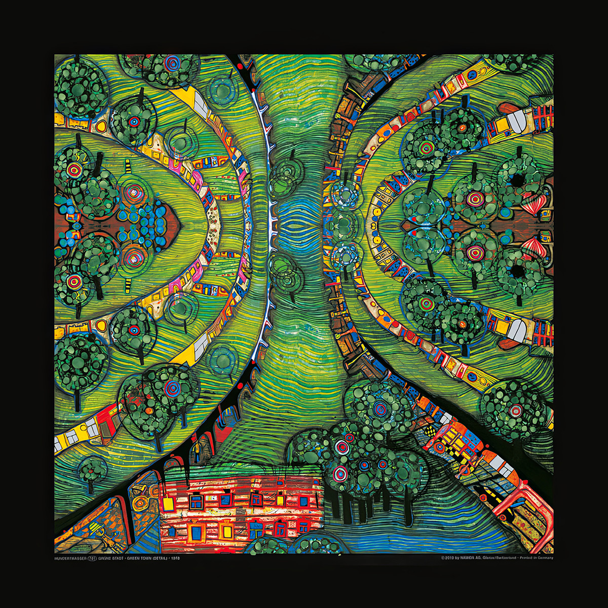 Zielone miasto (adaptacja) autorstwa Friedensreich Hundertwasser