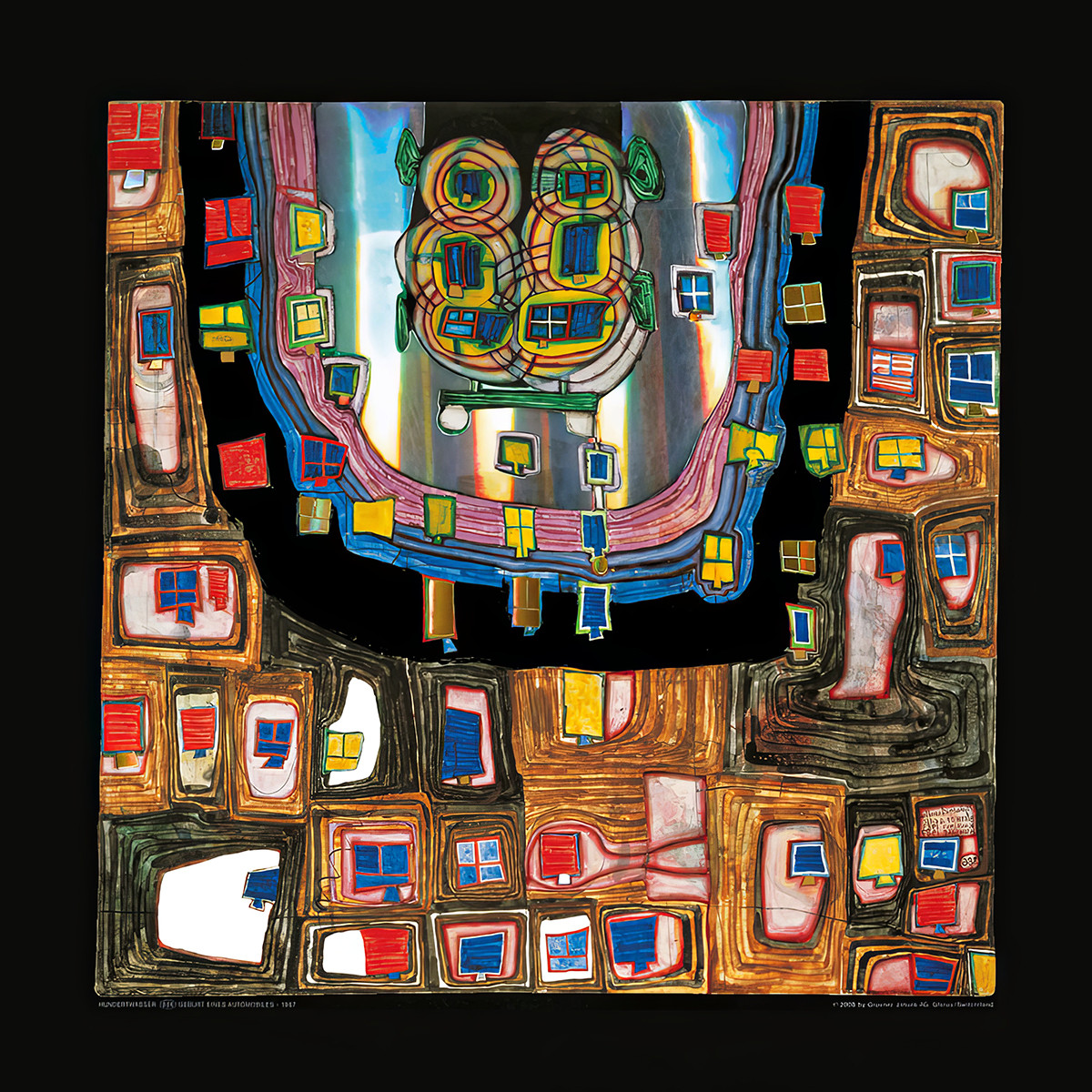 Narodziny samochodu autorstwa Friedensreich Hundertwasser