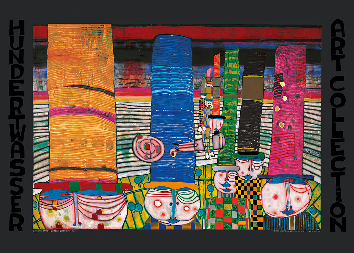Noszenie czapek autorstwa Friedensreich Hundertwasser