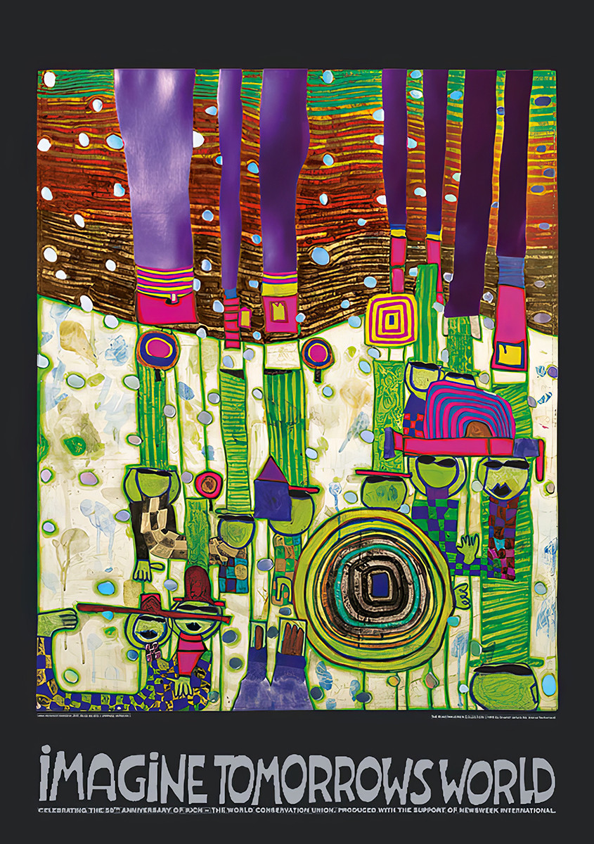 Wyobraź sobie świat jutra (wersja ekologiczna) autorstwa Friedensreich Hundertwasser