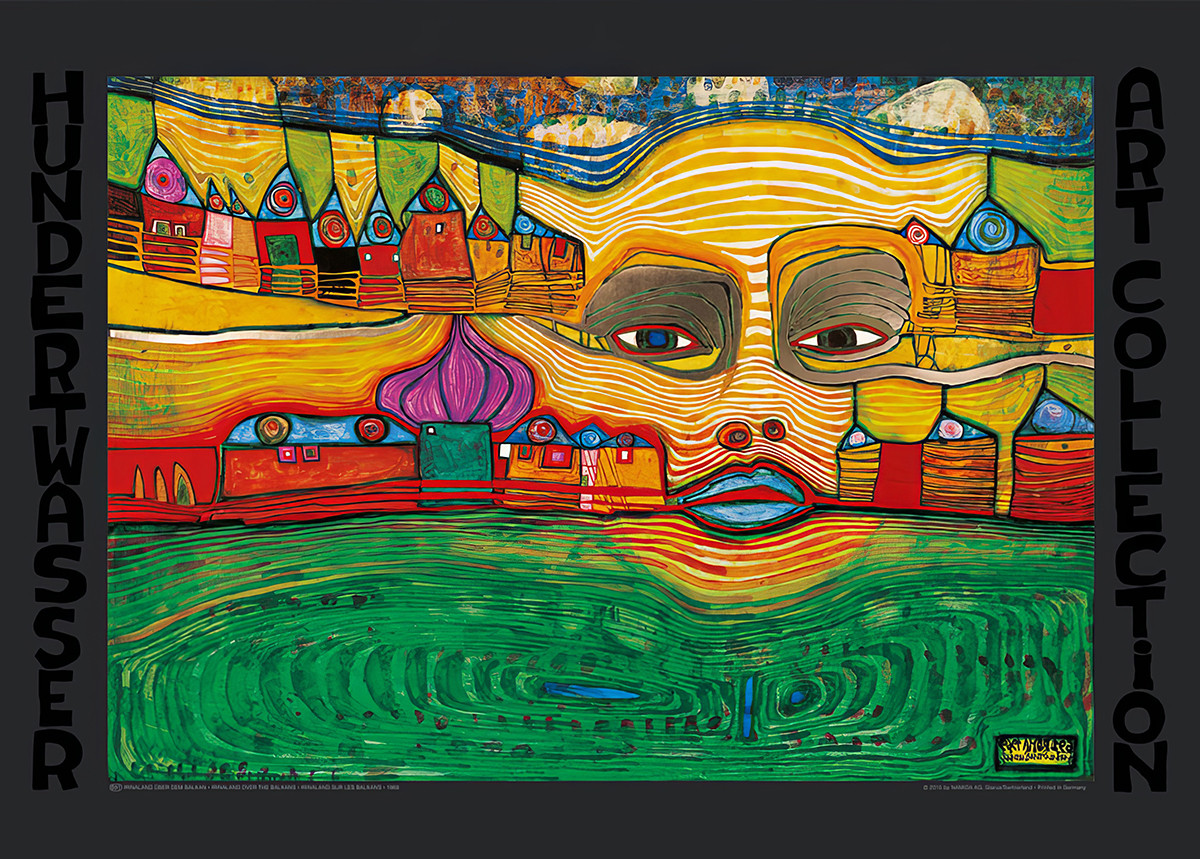 Irinaland nad Bałkanami autorstwa Friedensreich Hundertwasser