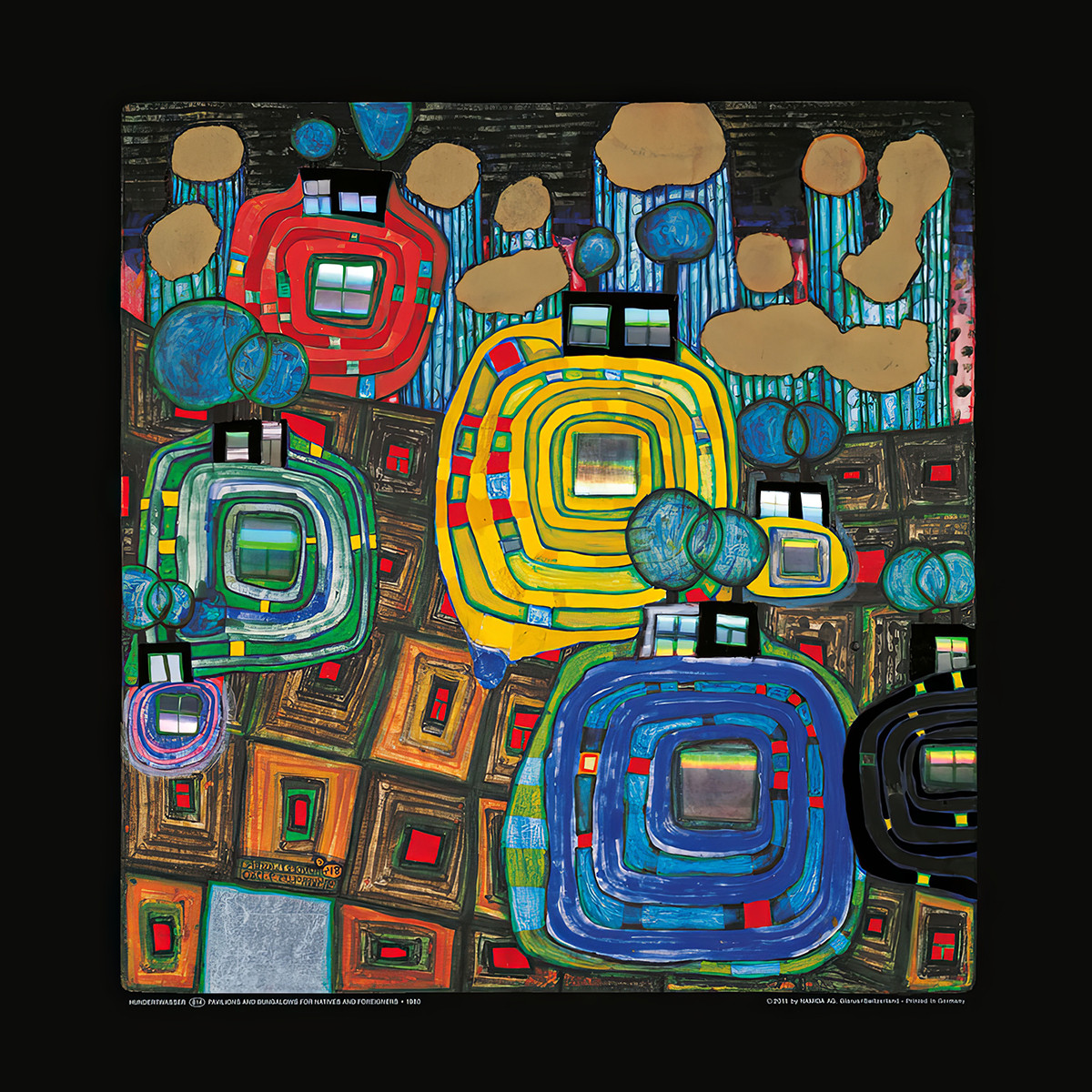 Altanki i domki letniskowe dla mieszkańców i obcokrajowców autorstwa Friedensreich Hundertwasser