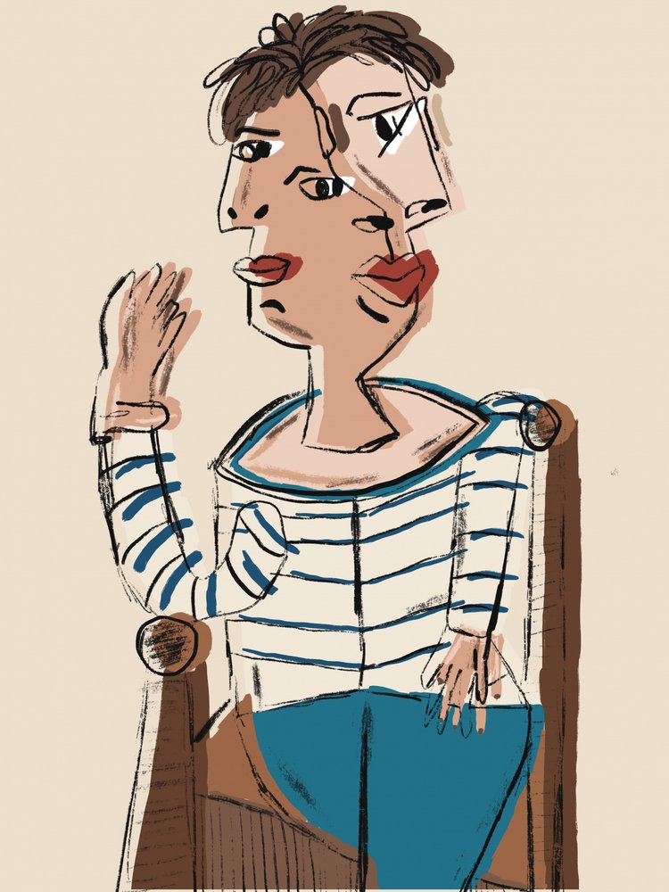 Nowoczesny portret w stylu kubistycznym autorstwa GIovanna Gil Alves
