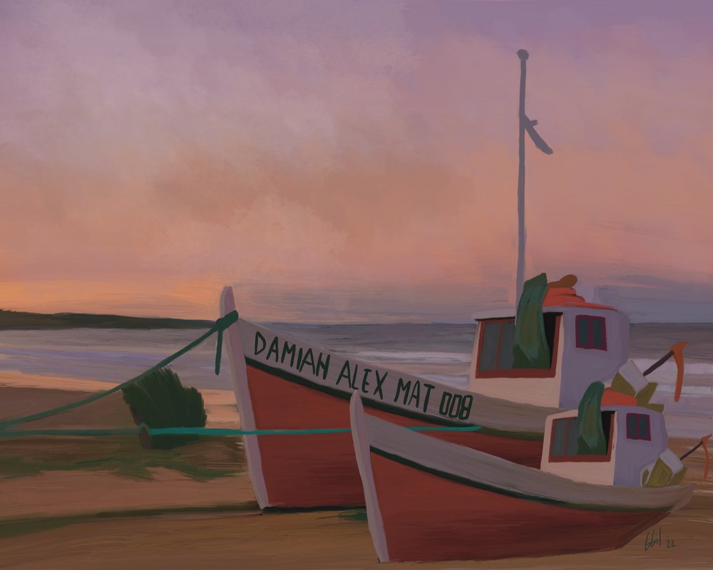 Łodzie rybackie „Sunset” autorstwa GIovanna Gil Alves