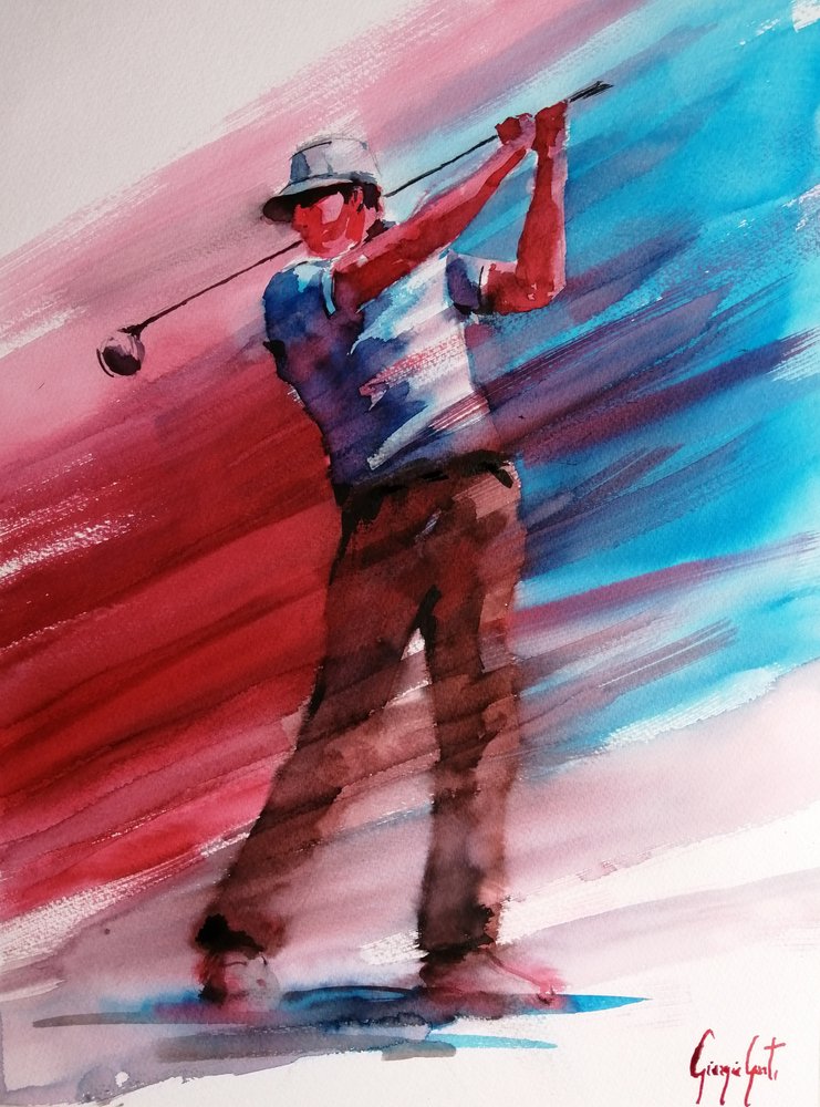 Dynamiczny zamach golfowy autorstwa Giorgio Gosti