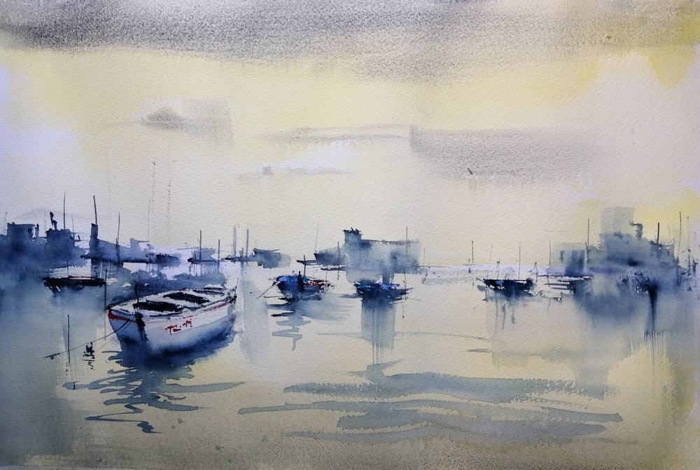 Refleksje z Quiet Harbor autorstwa Giorgio Gosti
