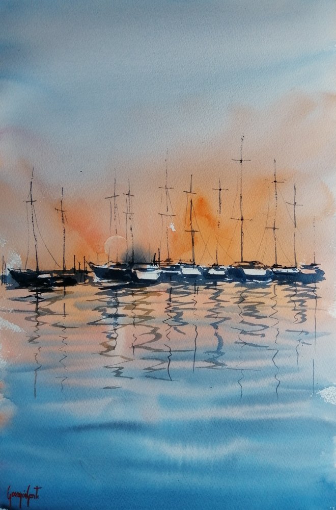 Odbicia w marinie Twilight autorstwa Giorgio Gosti