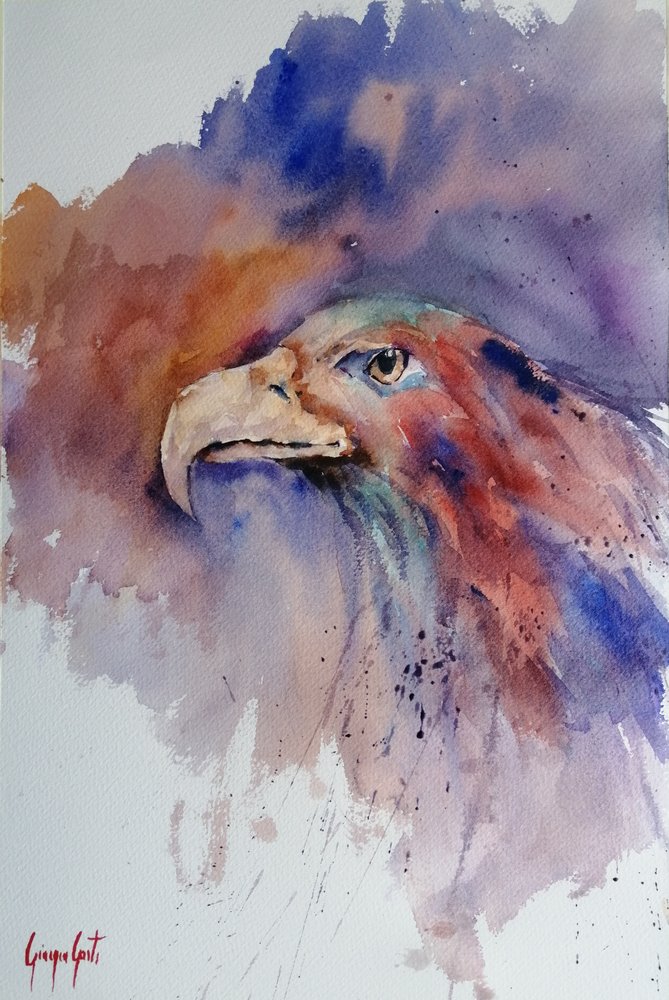 Żywy portret orła autorstwa Giorgio Gosti