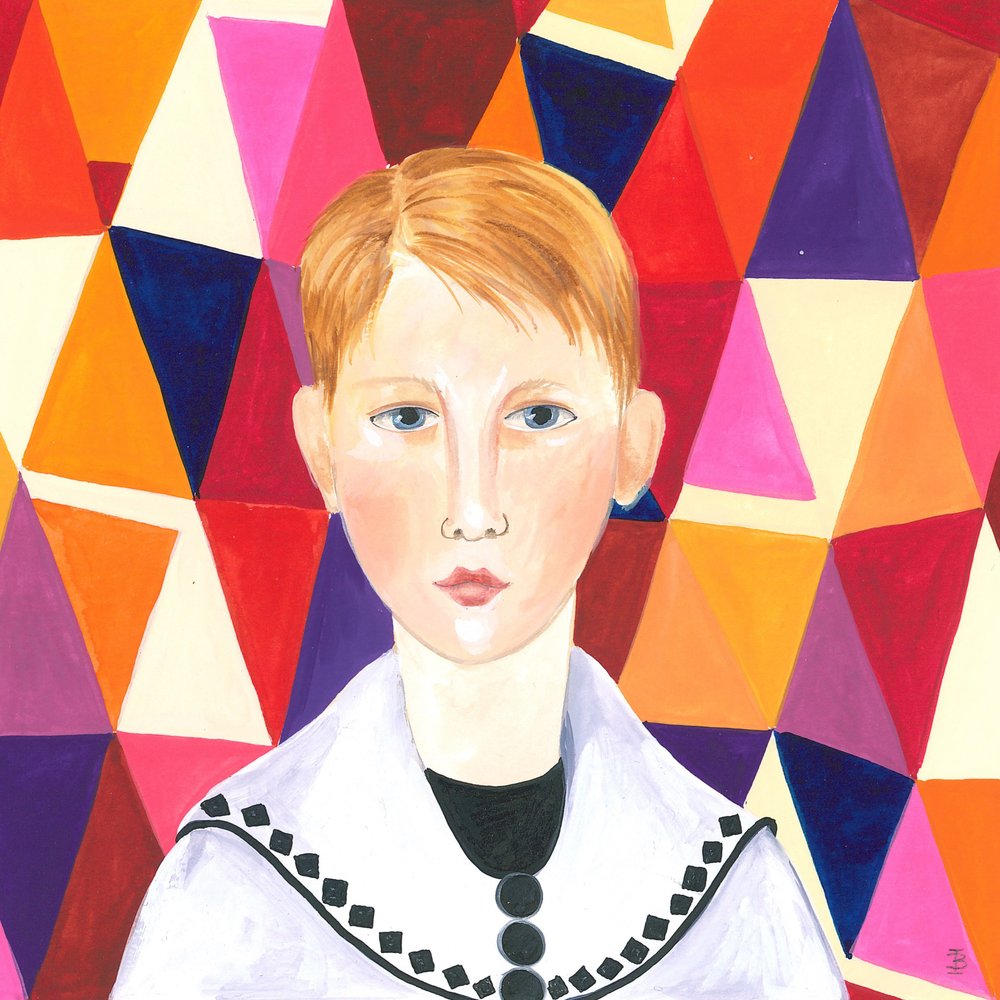 Portret geometryczny autorstwa Isabelle Brent