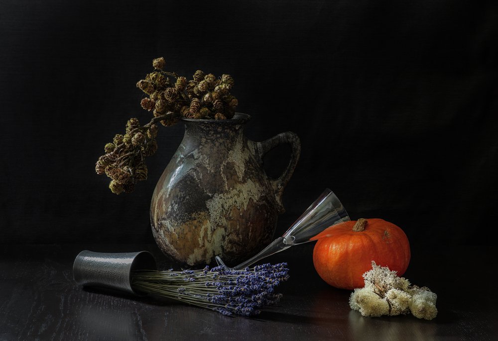 Rustykalna jesienna martwa natura autorstwa Jan van der Linden