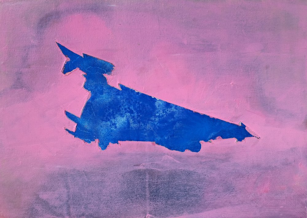 Abstrakcyjna niebieska forma autorstwa Joshua Hoskins