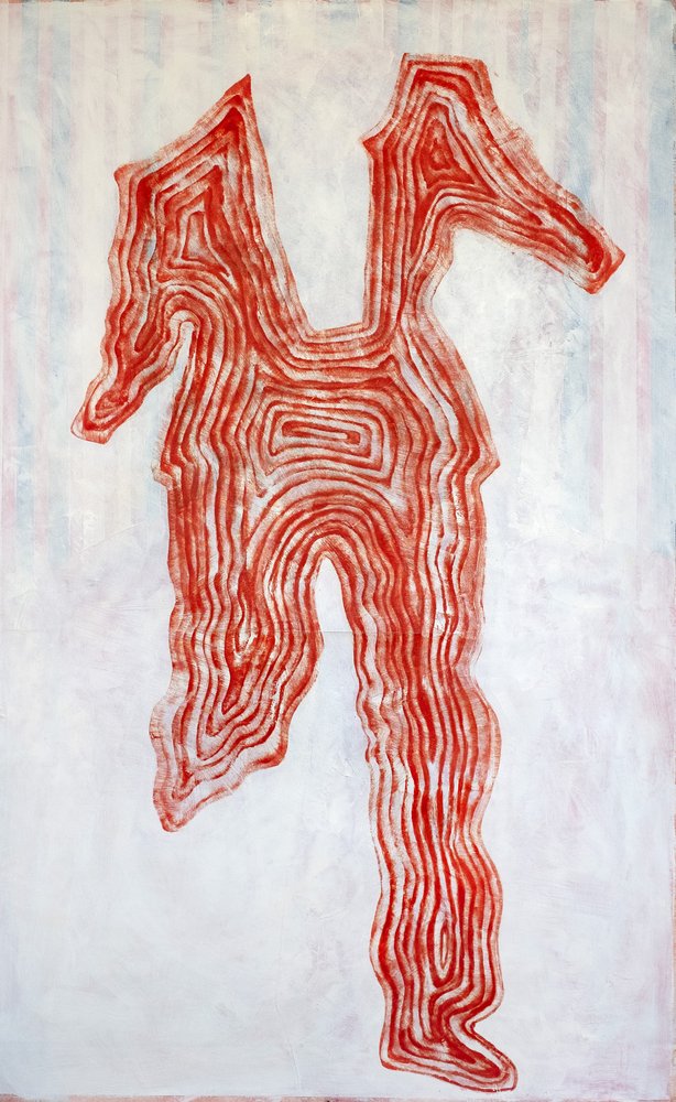 Czerwona sylwetka autorstwa Joshua Hoskins