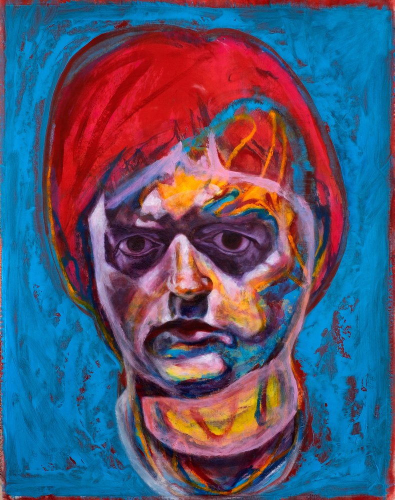Wyrazisty portret abstrakcyjny autorstwa Joshua Hoskins