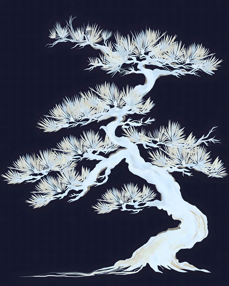 Białe drzewko bonsai autorstwa Josie George