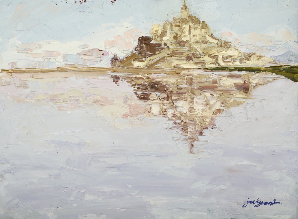 Odbicie Mont Saint-Michel autorstwa Jukyong Park