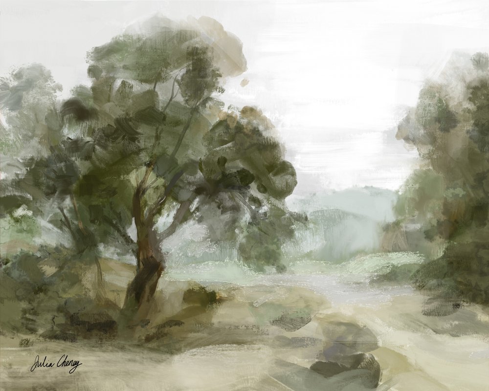 Ścieżka w Misty Valley autorstwa Julia Cheney