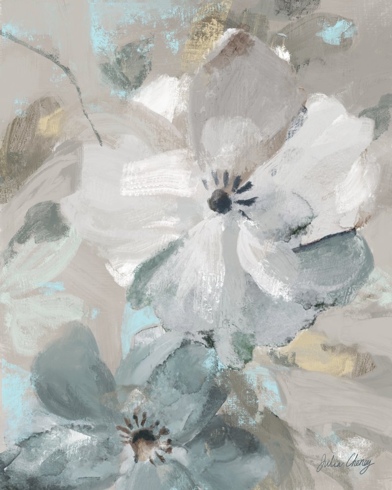 Delikatne, abstrakcyjne kwiaty autorstwa Julia Cheney