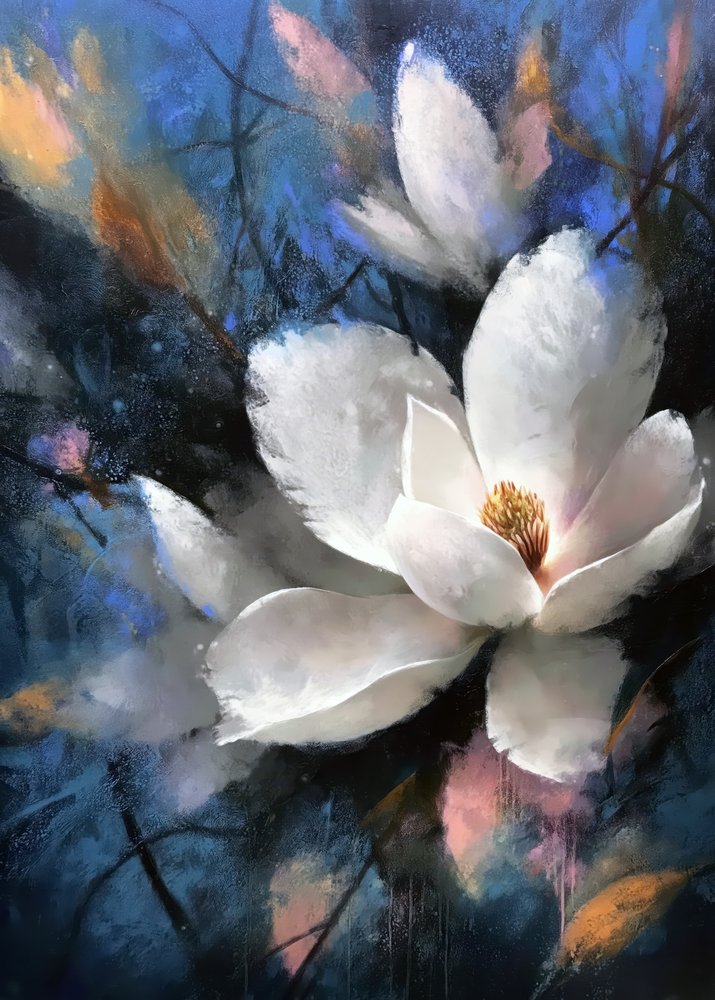 Elegancka Magnolia Bloom autorstwa Justyna Jaszke