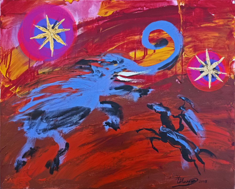 Dynamiczny Słoń Pegaz autorstwa Kanat Ibragimov