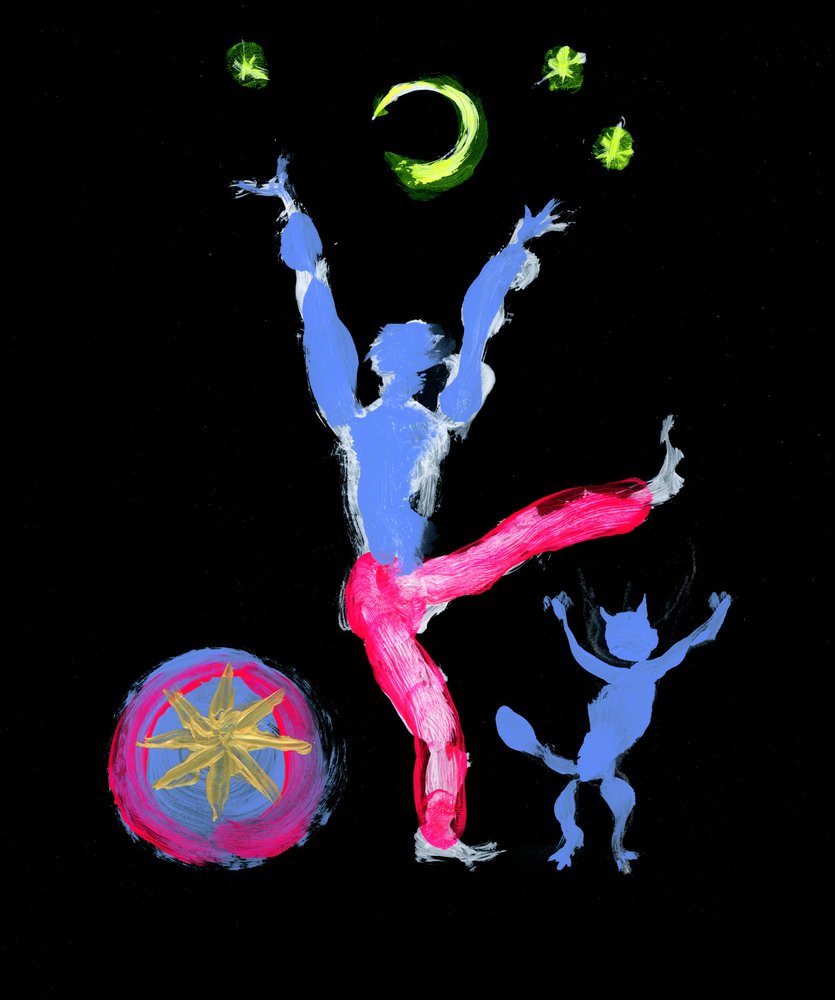 Magiczny nocny żongler autorstwa Kanat Ibragimov