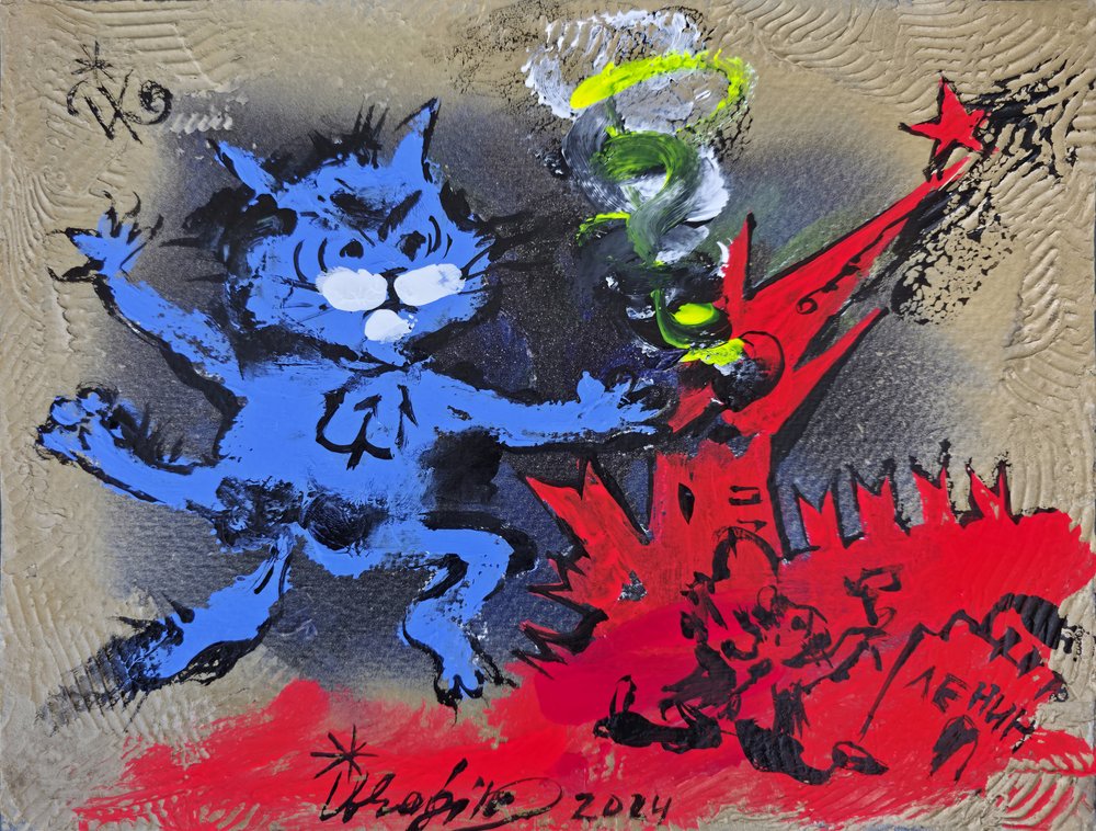 „Super Cat i Lenin” autorstwa Kanat Ibragimov