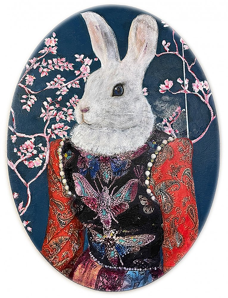 Pełen fantazji portret królika autorstwa Karenina Fabrizzi