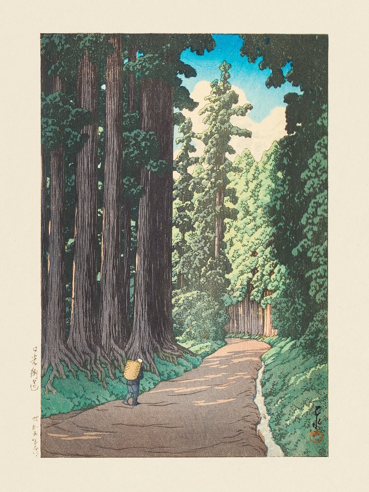Nikko Gaido (Droga do Nikko) (1930) autorstwa Kawase Hasui