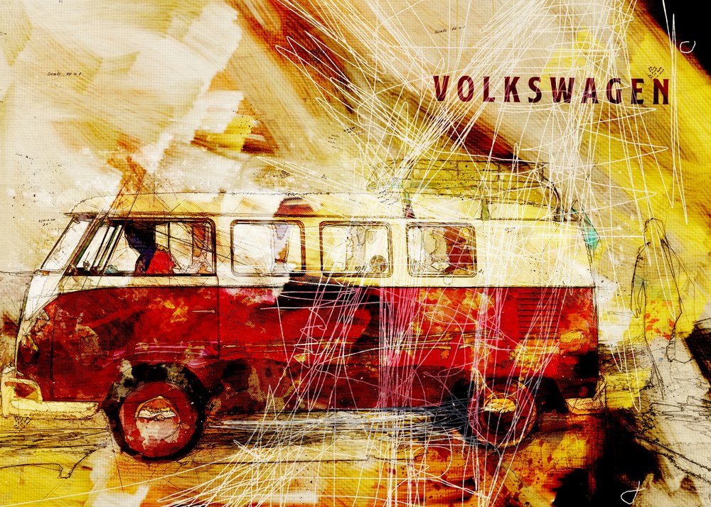 Retro Van Adventure autorstwa Lembayung senja studio [Vintage Poster]