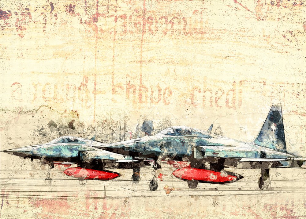 Klasyczne myśliwce autorstwa Lembayung senja studio [Vintage Poster]