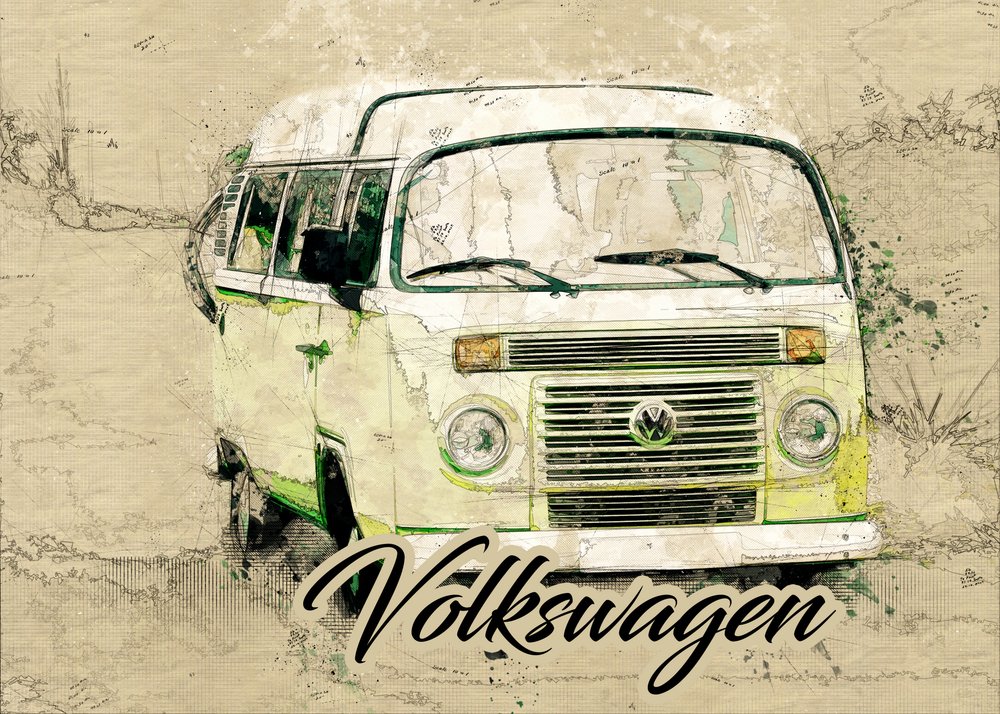 Retro van turystyczny autorstwa Lembayung senja studio [Vintage Poster]