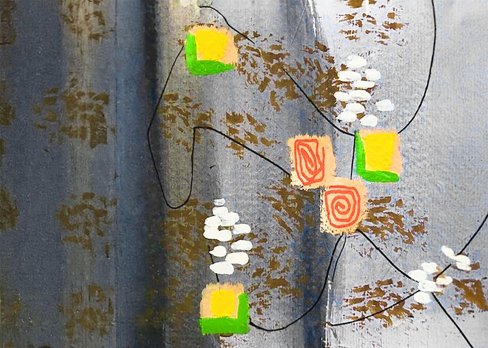 Abstrakcyjne geometryczne wiry autorstwa Lori Ann Folz