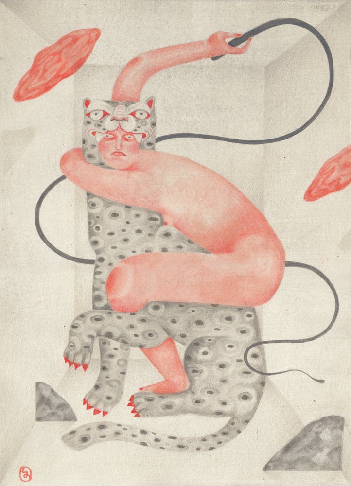 Surrealistyczny koci uścisk autorstwa Luca di Napoli