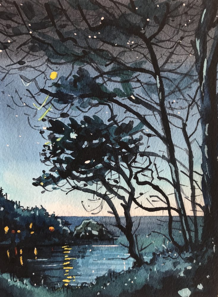 Magiczne nocne refleksje autorstwa Luisa Millicent