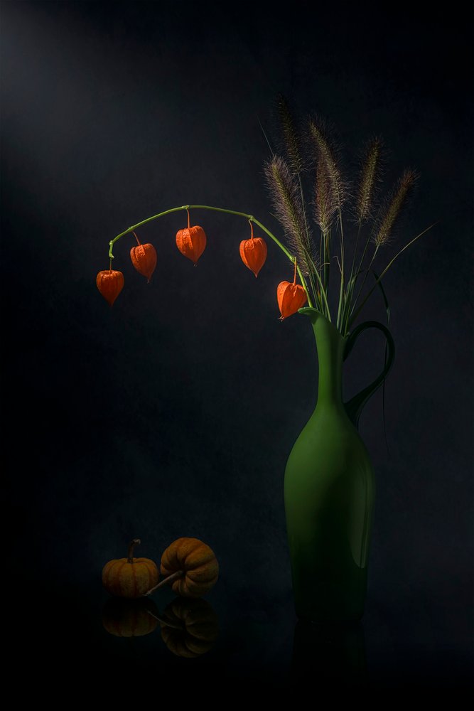 Jesienna martwa natura z lampionami autorstwa Lydia Jacobs