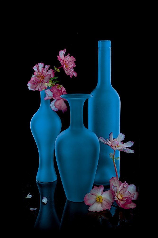 Elegancka niebieska martwa natura autorstwa Lydia Jacobs
