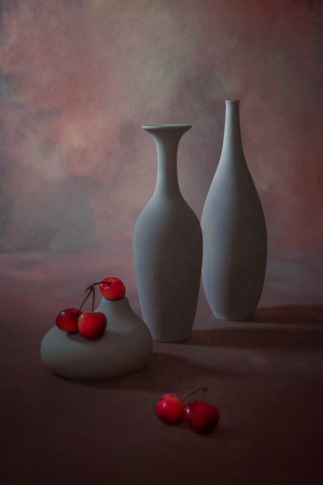 Elegancka martwa natura z wiśniami autorstwa Lydia Jacobs