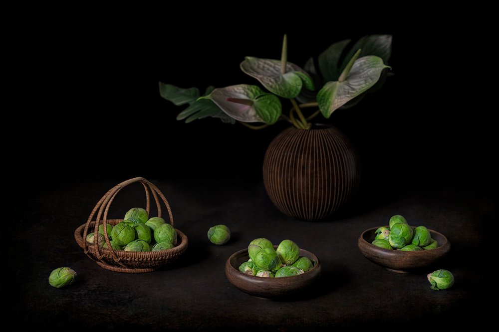 Martwa natura „Moody Sprouts” autorstwa Lydia Jacobs