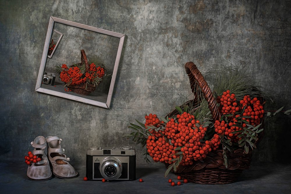 Retro jesienna martwa natura autorstwa Lydia Jacobs