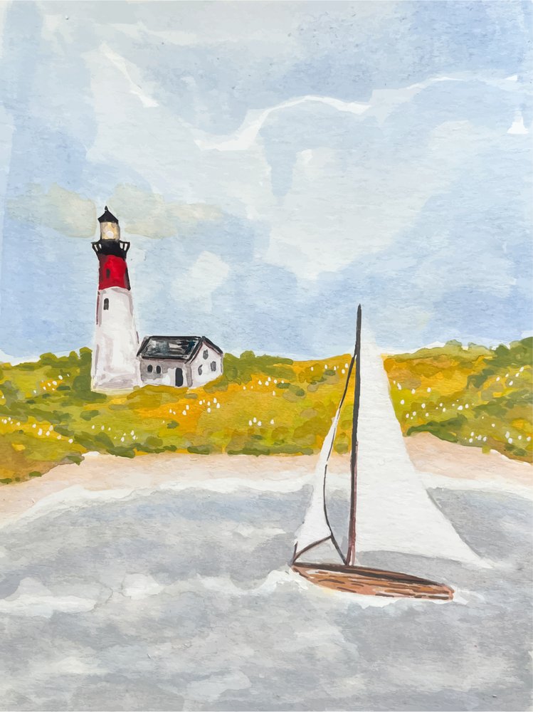Żaglówka „Coastal Lighthouse” autorstwa Madison Phipps