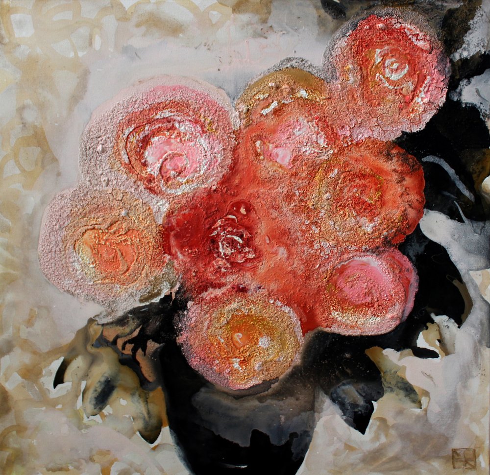 Żywe, teksturowane róże autorstwa Marina Nelson