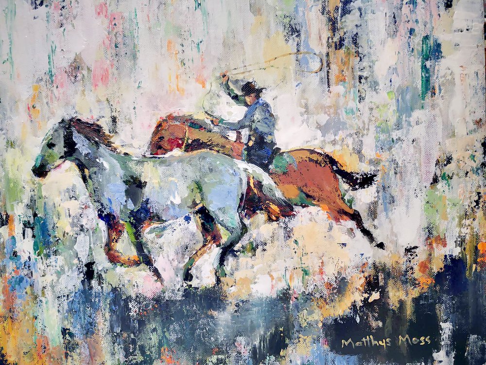 Galop kowbojski z łapaniem lasso autorstwa Matthys Moss